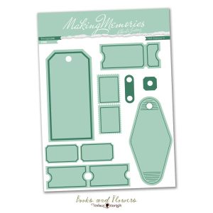 Troquel Tags 8 piezas Books & Flowers - Vintage Odyssey